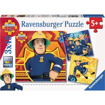 Puzzle Ravensburger puzzle Požárník SAM – 3×49 dílků