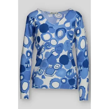 Dámský svetr Svetřík úpletový Damod DV85095 barva: modrá královská, velikost: L/XL