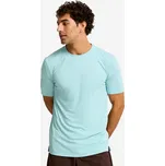 DOMYOS Pánské tričko na fitness prodyšné s krátkým rukávem a kulatým výstřihem 2XL MODRÁ