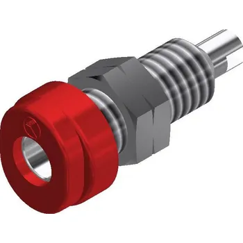 Krokosvorka Hirschmann Test a Measurement BUG 10 zdířka pro banánek zásuvka, vestavná vertikální Ø pin: 4 mm červená 1 ks