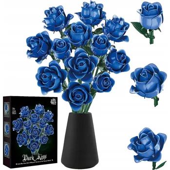 ostatní stavebnice Růže Květiny z kostek KVĚTINY DÁREK PRO NI 585 dílů