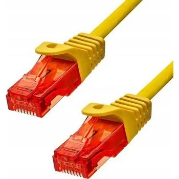 Síťový kabel Ethernetový kabel ProXtend CAT6 U/UTP CU LSZH žlutý 25 cm, 6UTP-0025Y