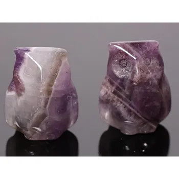 Drahý kámen Magieprirody.cz Sova Ametyst 28 x 22 mm - Sova z přírodního kamene #ZM238