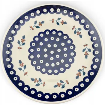 Talíř Mělký jídelní talíř 25,5 cm Šípková růže dekor 00OS G2 Keramika Bolesławiec