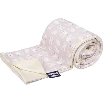 Dětské zboží Kaarsgaren Dětská deka bavlna / merino – béžoví zajíčci