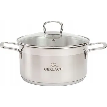 Hrnec Gerlach ocelový hrnec Brava 20 cm na indukci 2,5 l s měrkou, vhodný do trouby