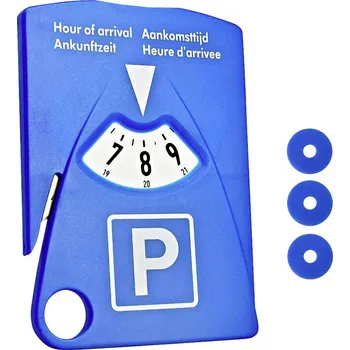 Zimní clona IWH 7417 parkovací hodiny 153 mm x 100 mm x 4 mm se škrabkou na námrazu, s čipem pro nákupní vozíky