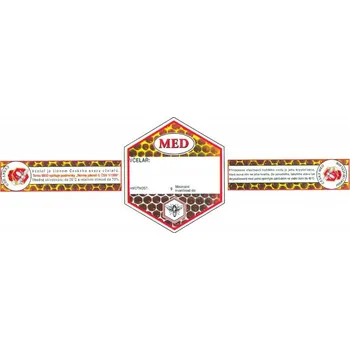 Samolepicí etiketa Med - víčko