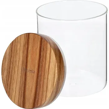 Dóza na potraviny Nádoba CARLOS s akáciovým víkem 0,7 l HOMLA