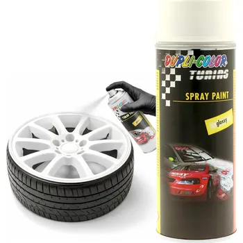 Barva ve spreji Dupli Color Tuning Line Akrylový Lak Bílý Lesk na Kola ve Spreji 400ML