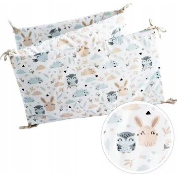 Prostěradlo CHRÁNIČ NA PŘÍČKY POSTÝLKY MĚKKÝ, 180 x 30 cm BAVLNA BabyU