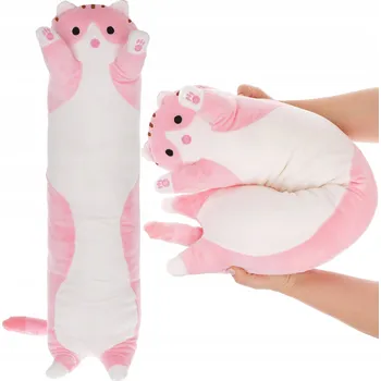 plyšák Plyšová Hračka LandToys Kočka růžovo-bílá 66 cm
