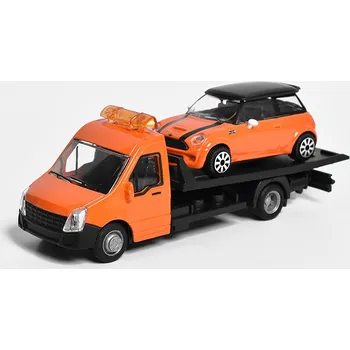 Dětské zboží Mercedes Sprinter + Mini Cooper S 2006 - 1:43 Bburago Mercedes Sprinter + Mini Cooper - kovový model auta