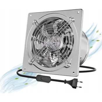 Domácí ventilátor Osový nástěnný ventilátor fi 150 mm TICHÝ VÝKONNÝ 525 m3/h