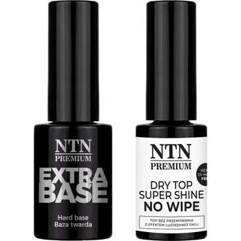Přípravek na nehty Kaučuková báze NTN 7g + Dry Top No Wipe NTN 5g sada 2v1 na nehty