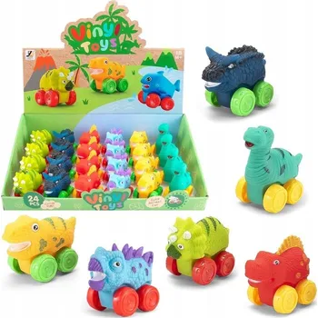 Hračka pro nejmenší Dinosaurus na kolečkách - vzdělávací Hračka pro děti Dárek 6 designů
