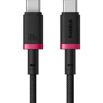 Datový kabel Baseus Dura USB-C/USB-C 2m 100W červeno černý