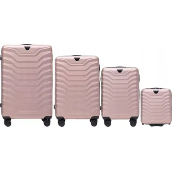 Wings Tvrdý kufr, sada ABS PEA01-4KPL16'-R.GOLD 218 l