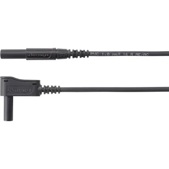 Měřicí kabel Schützinger MSWFK A341 / 1 / 100 / SW měřicí kabel zástrčka 4 mm zástrčka 4 mm černá 1 ks