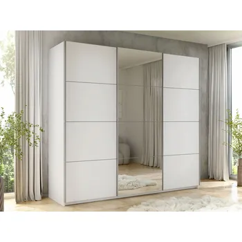 Šatní skříň Skříň Mirjan Atalio 250 x 210 x 60 cm bílá skříň se zrcadlem