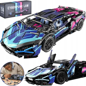 Obraz Lamborghini z kostek – Sportovní auto ke stavění - ideální jako dárek