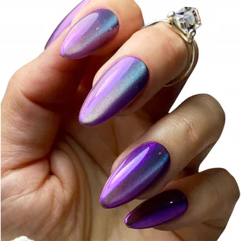 Umělé nehty Umělé nehty Nalepovací Tipy Press On Nails Cat Yey Ombre 10 kusů Ruční výroba, S