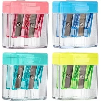 Vodová barva Ořezávátko s nádobkou 2 otvory Deli Comiko, mix barev