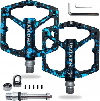 Pedál na kolo Platformové pedály na kolo MTB ENDURO LEHKÉ hliníkové s piny, 3 ložiska