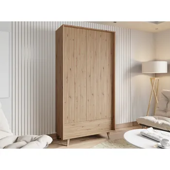 Šatní skříň Skříň Mirjan Ferido 92 x 180 x 40 cm šuplík z dubového řemesla