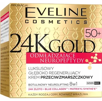 Pleťový krém Eveline Cosmetics 24K Gold Protivráskový krém na obličej 50+
