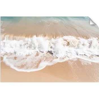 Obraz Samolepka na stěnu, Pláž moře vlny příroda béžová 30x20