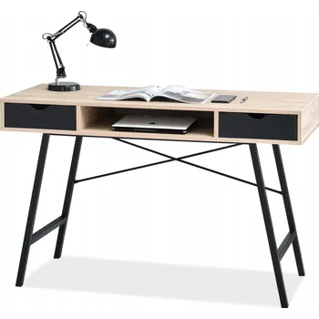 Psací stůl SKANDINÁVSKÝ PSACÍ STŮL DO KANCELÁŘE/HOME OFFICE GAVLE 120 CM DUB SONOMA, ČERNÉ NOHY