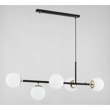 Stropní svítidlo DANSA 5xE14 černo-zlaté Alfa 63362 zlaté koule nad stůl