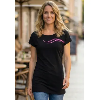Dámské tričko Dámské prodloužené triko ALTISPORT CARRYOVER ALW001123 ČERNORŮŽOVÁ M