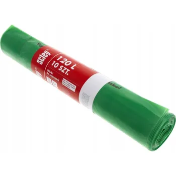 Pytle na odpadky Pytle na odpad Scley 120L zelené 10 kusů třídění SKLO