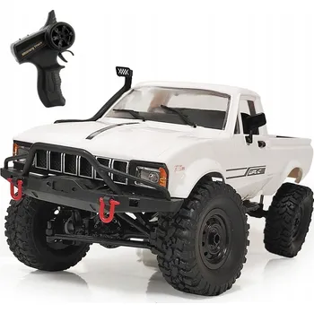 RC model Dálkově ovládané auto WPL C-24 4WD terénní bílé 1:16 65 m 10 km/h