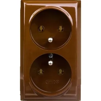 Elektrická zásuvka Hnědá Elektrická Zásuvka Ospel