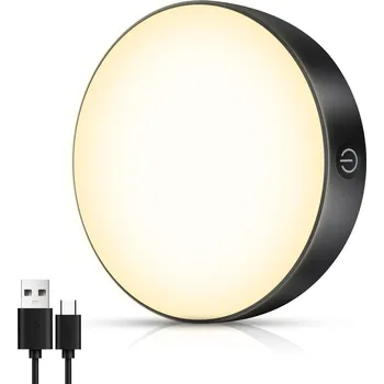 Lampička Bezdrátová LED lampička pod skříňku do kuchyně, koupelny 6000K s magnet ČERNÁ