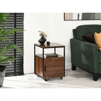 Komoda MODERNÍ SKŘÍŇKA NA KOLEČKÁCH S PROSTORNOU POLICÍ DO KANCELÁŘE ADLER OŘECH ČERNÝ