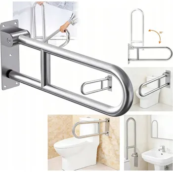 SKLÁDACÍ MADLO PRO SENIORY A OSOBY SE SNÍŽENOU POHYBLIVOSTÍ DO KOUPELNY A NA WC, VÝKLOPNÉ, 60 CM