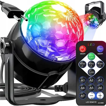 IP kamera MINI DISKO KOULE S DÁLKOVÝM OVLÁDÁNÍM, 7 BAREV – PRO PÁRTY A OSLAVY