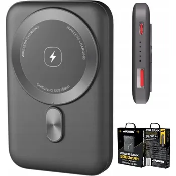 Powerbanka MOONX MAGNETICKÁ POWERBANKA 5000 MAH 22,5W USB-C QC 3.0 RYCHLÁ A VÝKONNÁ