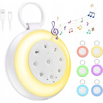 Lampička USB 24 zvuků NOČNÍ LAMPA PRO DĚTI 7 BAREVNÉ Funkce nahrávání časovač