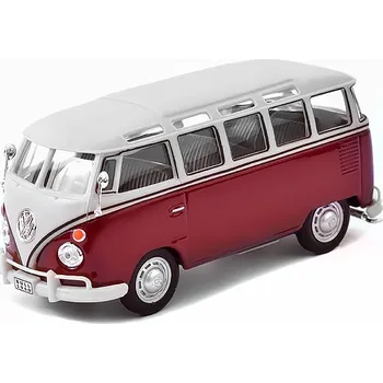 autíčko Volkswagen T1 Samba Minibus 1962 červená 1:43 - Cararama VW T1 - kovový model