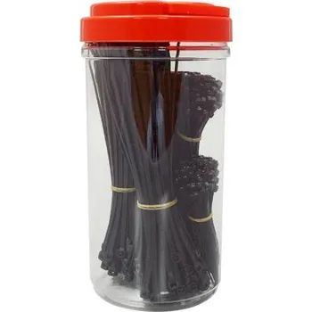 Stahovací páska Kabelová vázací páska Nedá se uvolnit 100, 150, 203mm 2,5, 3,6, 4,6 mm Černá Nylon 66 RS PRO