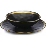 Keramická sada talířů Lissa Black Gold 8ks