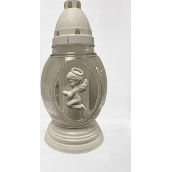 Svíčka Hřbitovní Svíčka svíčka Ovál AT Malý králík stříbrný 22 cm