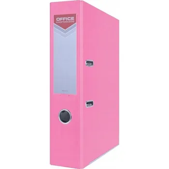 Šanon A4 pořadač na dokumenty, šanon na faktury Office Products růžový šanon s etiketou, dívčí pořadač, dvoukroužkový šanon, desky na dokumenty