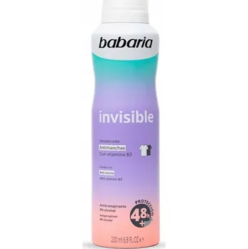 Babaria Invisible deodorant pro ženy, který zabraňuje vzniku skvrn