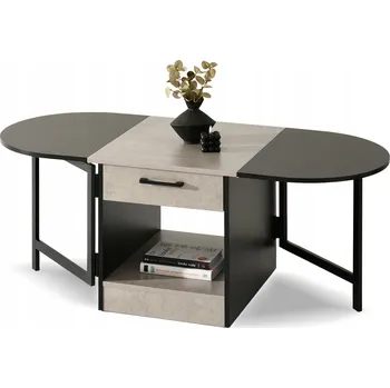 Konferenční stolek Konferenční stolek Mebel-Partner čtvercový 48 x 55 x 49,5 cm beton/černý